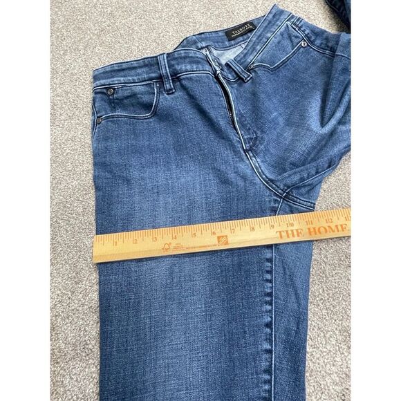 Talbots flawless five pocket women curvy slim ankle sz 8 high rise blue jeans - Picture 6 of 12